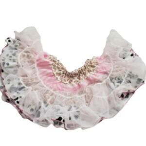 2 FOR $5 SALE Laura Dare Pink Animal Print Ruffle Tutu Skirt Small 14Inch Waist